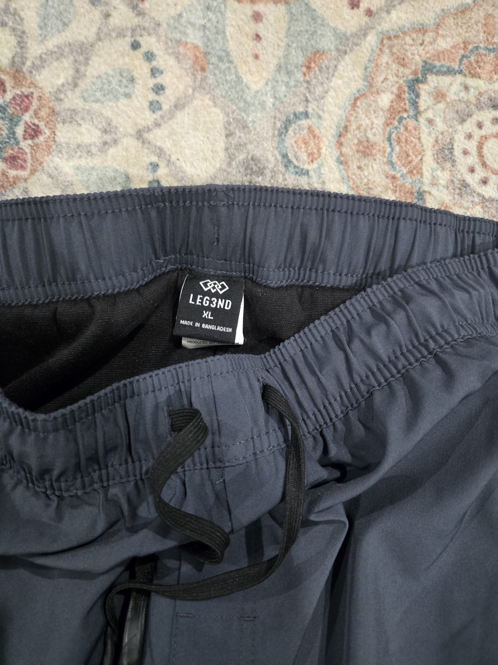 Leg3nd Men's Casual Performance Drawstring Charcoal Jogger PantsXL - Picture 3 of 5